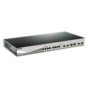 D-Link DXS-1210-12TC E switch de rede Gerido L2 10G Ethernet (100 1000 10000) 1U Preto, Prateado