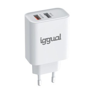 iggual IGG317389 carregador de dispositivos móveis Universal Branco AC Carregamento rápido Interior 2