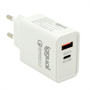 iggual IGG317419 carregador de dispositivos móveis Universal Branco USB Carregamento rápido Interior