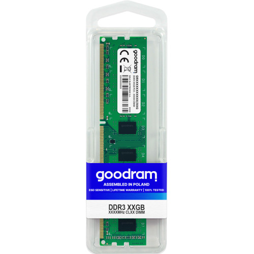 Goodram GR1600D364L11 8G módulo de memória 8 GB 1 x 8 GB DDR3 Goodram GR1600D364L11 8G módulo de memória 8 GB 1 x 8 GB DDR3