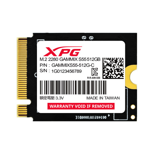 XPG SGAMMIXS55-512G-C disco SSD 512 GB M.2 PCI Express 4.0 NVMe 3D NAND