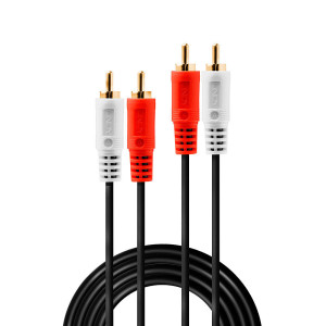 Lindy 35660 cabo de áudio 1 m 2 x RCA Vermelho, Branco 2