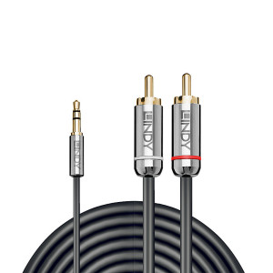 Lindy 35333 cabo de áudio 1 m 3.5mm 2 x RCA Antracite 2