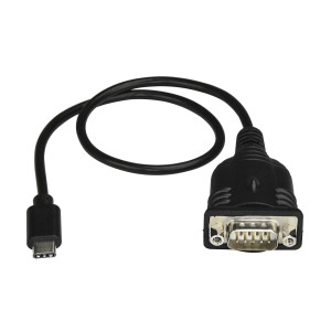 StarTech.com ICUSB232C cabo de série Preto 0,4 m USB C DB-9 2
