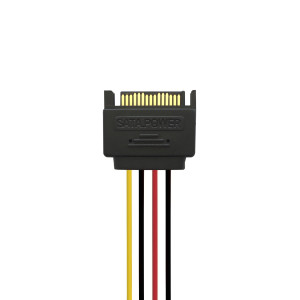 AISENS A131-0353 cabo SATA 0,2 m SATA 15-pin 2 x SATA 15-pin Preto, Vermelho, Amarelo 2