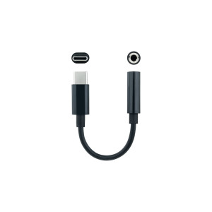 Nanocable 10.24.1205 cabo de áudio 0,11 m 3.5 mm USB Type-C Preto 2