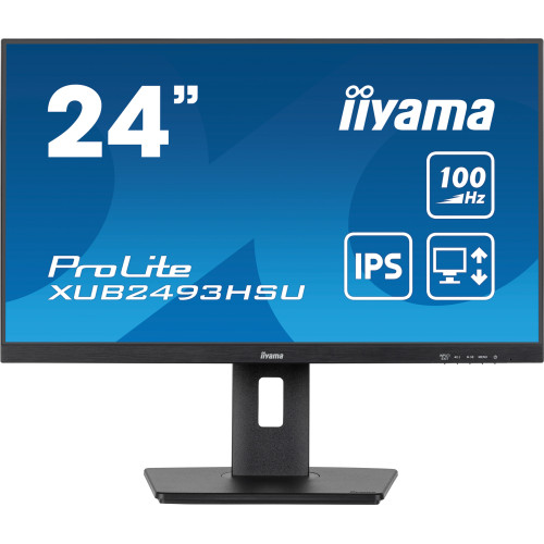 iiyama XUB2493HSU-B7 monitor de ecrã 60,5 cm (23.8") 1920 x 1080 pixels Full HD LED Preto iiyama XUB2493HSU-B7 monitor de ecrã 60,5 cm (23.8") 1920 x 1080 pixels Full HD LED Preto