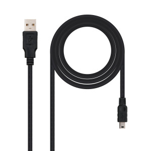 Nanocable 10.01.0400 cabo USB USB 2.0 0,5 m USB A Mini-USB B Preto