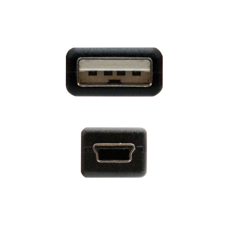 Nanocable 10.01.0400 cabo USB USB 2.0 0,5 m USB A Mini-USB B Preto