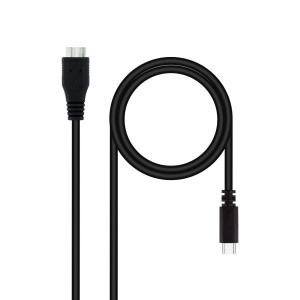 Nanocable 10.01.1201-BK cabo USB USB 3.2 Gen 1 (3.1 Gen 1) 1 m USB C Micro-USB B Preto
