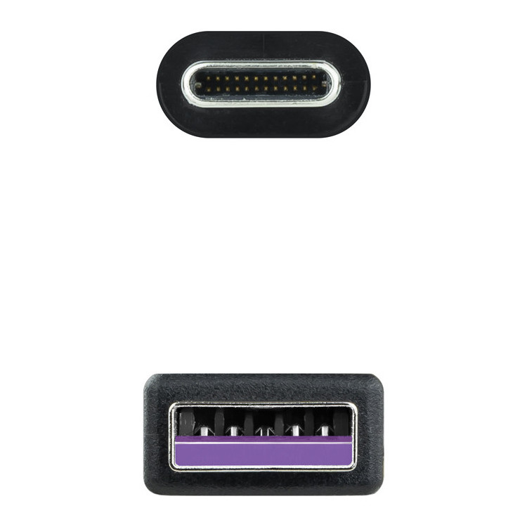 Nanocable 10.01.2103 cabo USB USB 2.0 3 m USB A USB C Preto