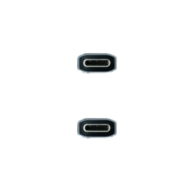 Nanocable 10.01.4101-COMB cabo USB USB 3.2 Gen 2 (3.1 Gen 2) 1 m USB C Preto, Cinzento