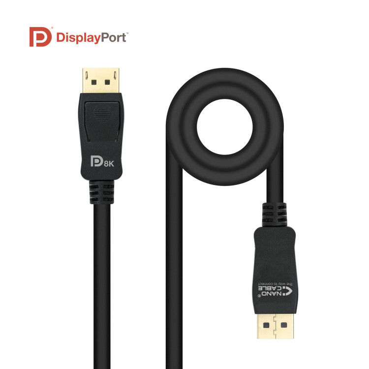 Nanocable 10.15.2502 cabo DisplayPort 2 m Preto