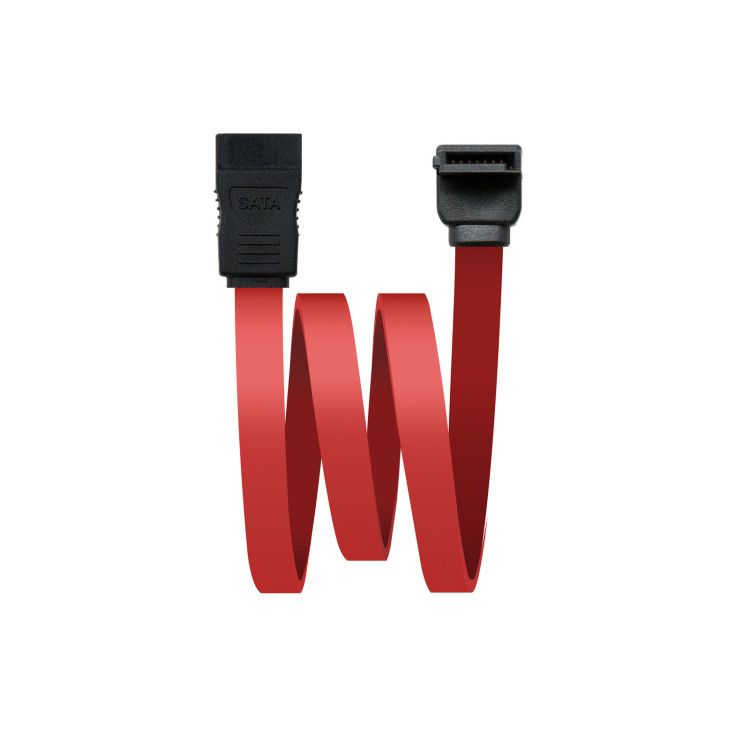 Nanocable 10.18.0202-OEM cabo SATA 0,5 m Preto, Vermelho