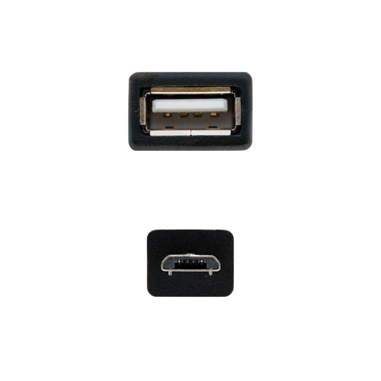 Nanocable 10.01.3500 cabo USB USB 2.0 0,15 m Micro-USB B USB A Preto