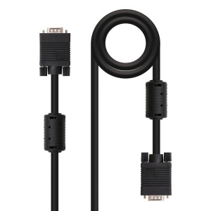 Nanocable 10.15.0101 cabo VGA 1 m VGA (D-Sub) Preto