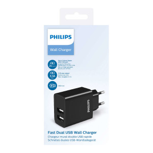Philips DLP2610 12 carregador de dispositivos móveis GPS, Smartphone, Tablet Preto AC Carregamento rápido Interior 2
