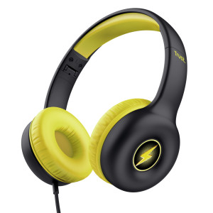 Trust Nouna Auscultadores Com fios Fita de cabeça Chamadas Música Preto, Amarelo