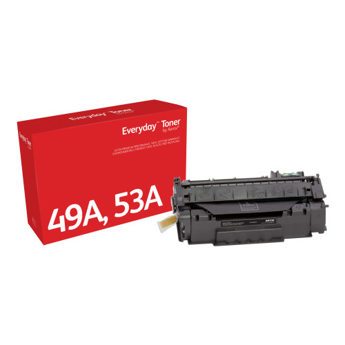 Toner Everyday™ Preto da Xerox compatível com HP 49A 53A (Q5949A  Q7553A), Capacidade padrão Toner Everyday™ Preto da Xerox compatível com HP 49A 53A (Q5949A  Q7553A), Capacidade padrão