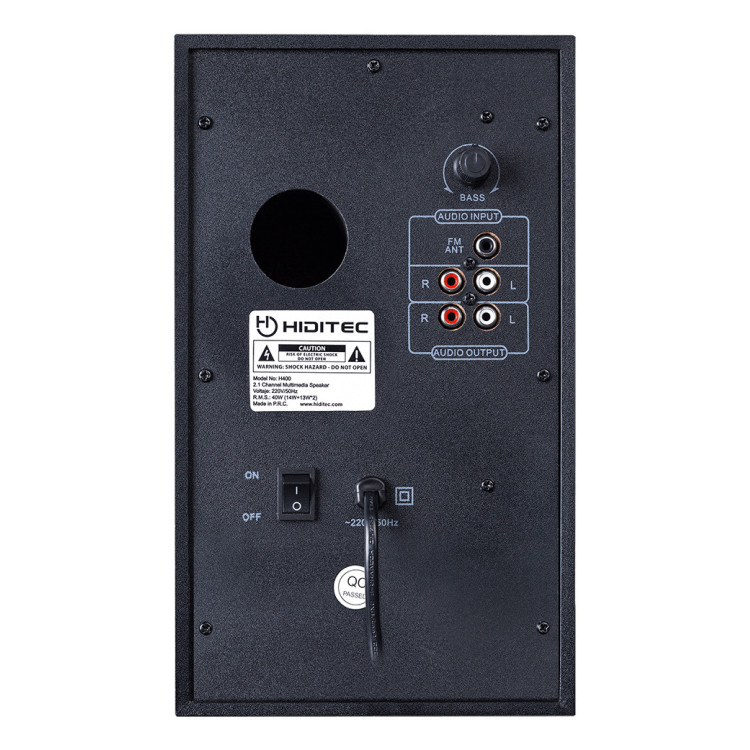 Hiditec H400 conjunto de colunas 40 W Universal Preto 2.1 canais Bluetooth