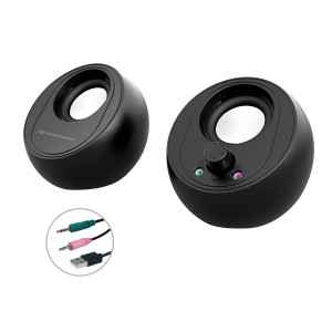 Conceptronic BJORN01B altifalante 2-way Preto Com fios e sem fios 10 W