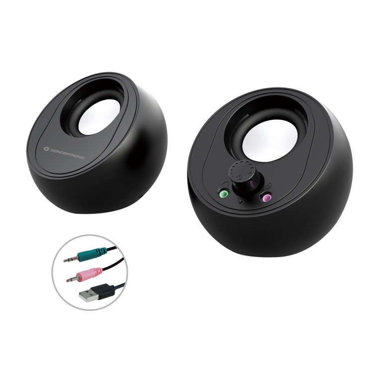 Conceptronic BJORN01B altifalante 2-way Preto Com fios e sem fios 10 W