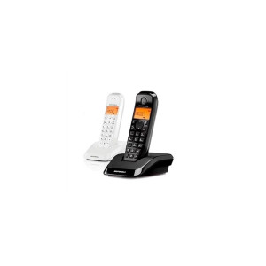 Motorola S12 Duo Telefone DECT Identificação de chamadas Preto, Branco