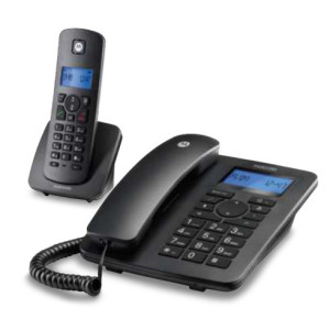 Motorola C4201 Telefone analógico DECT Identificação de chamadas Preto