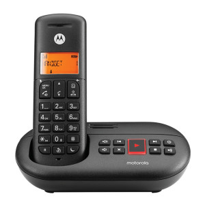 Motorola E211 Telefone DECT Identificação de chamadas Preto
