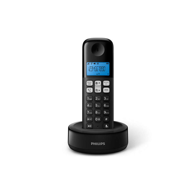 Philips D1611B 34 telefone Telefone DECT Identificação de chamadas Preto