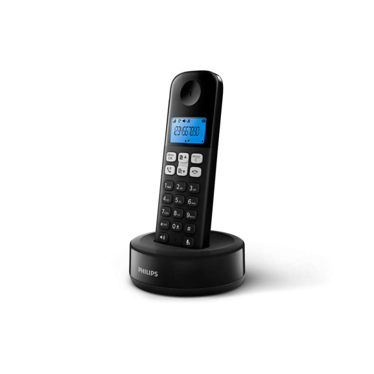 Philips D1611B 34 telefone Telefone DECT Identificação de chamadas Preto