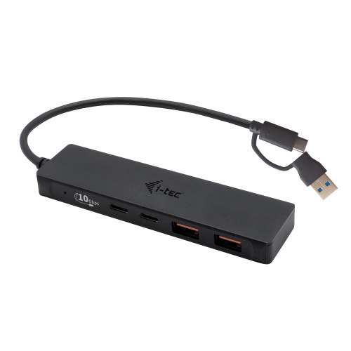 i-tec Metal C31HUBMETAL2A2C hub de interface USB 3.2 Gen 1 (3.1 Gen 1) Type-C 10000 Mbit s Preto i-tec Metal C31HUBMETAL2A2C hub de interface USB 3.2 Gen 1 (3.1 Gen 1) Type-C 10000 Mbit s Preto