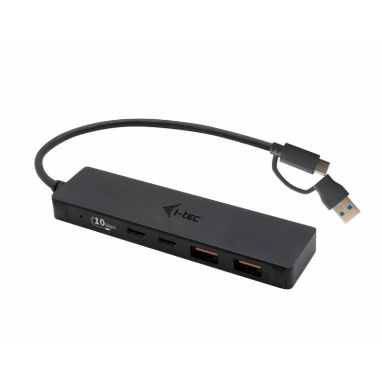 i-tec Metal C31HUBMETAL2A2C hub de interface USB 3.2 Gen 1 (3.1 Gen 1) Type-C 10000 Mbit s Preto