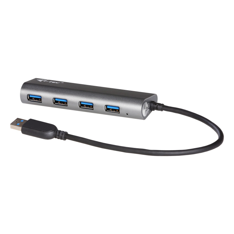 i-tec Metal U3HUB448 hub de interface USB 3.2 Gen 1 (3.1 Gen 1) Type-A 5000 Mbit s Cinzento