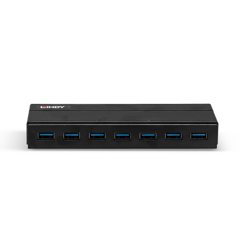 Lindy 43228 hub de interface USB 3.2 Gen 1 (3.1 Gen 1) Type-A 5000 Mbit s Preto