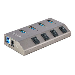 StarTech.com 5G4AIBS-USB-HUB-EU hub de interface USB 3.2 Gen 1 (3.1 Gen 1) Type-B 5000 Mbit s Cinzento
