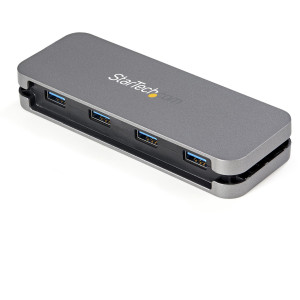 StarTech.com HB30AM4AB hub de interface USB 3.2 Gen 1 (3.1 Gen 1) Type-A 5000 Mbit s Preto, Cinzento 2