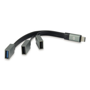 Conceptronic HUBBIES01G hub de interface USB 3.2 Gen 2 (3.1 Gen 2) Type-C 5000 Mbit s Cinzento