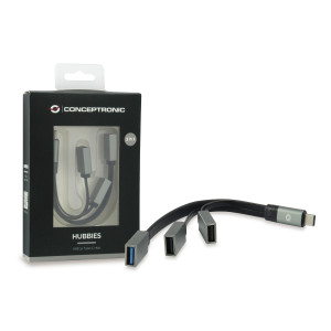 Conceptronic HUBBIES01G hub de interface USB 3.2 Gen 2 (3.1 Gen 2) Type-C 5000 Mbit s Cinzento 2