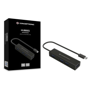 Conceptronic HUBBIES07B hub de interface USB 3.2 Gen 1 (3.1 Gen 1) Type-C 5000 Mbit s Preto 2