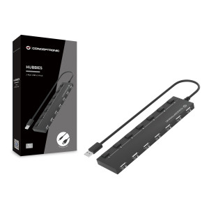Conceptronic HUBBIES08B hub de interface USB 2.0 480 Mbit s Preto 2