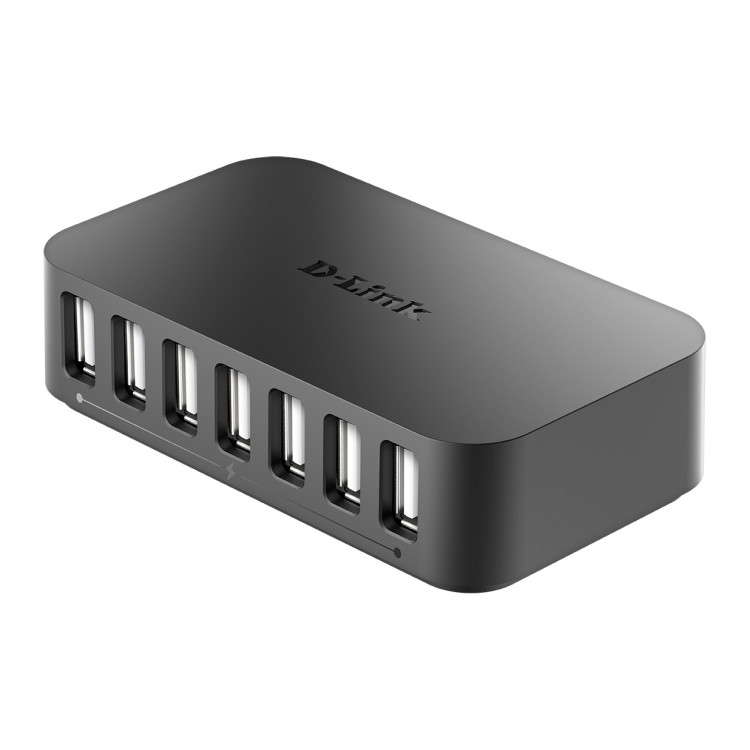 D-Link DUB-H7 USB 2.0 Type-B 480 Mbit s Preto