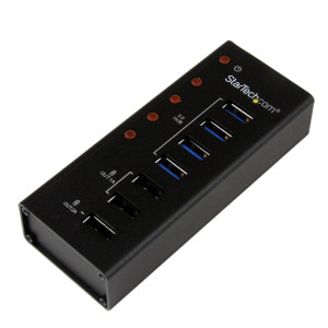StarTech.com ST4300U3C3 hub de interface USB 3.2 Gen 1 (3.1 Gen 1) Type-B 5000 Mbit s Preto