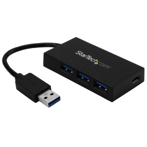 StarTech.com HB30A3A1CSFS hub de interface USB 3.2 Gen 1 (3.1 Gen 1) Type-A 5000 Mbit s Preto