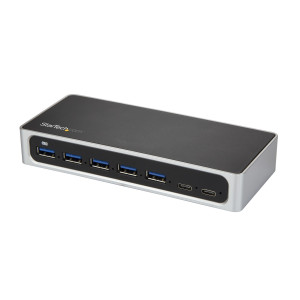 StarTech.com HB30C5A2CSC hub de interface USB 3.2 Gen 1 (3.1 Gen 1) Type-B 5000 Mbit s Preto, Prateado