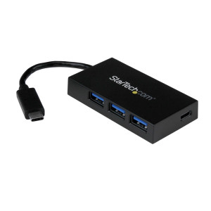 StarTech.com HB30C3A1CFB hub de interface USB 3.2 Gen 1 (3.1 Gen 1) Type-C 5000 Mbit s Preto