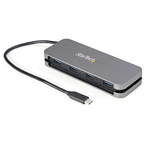 StarTech.com HB30CM4AB hub de interface USB 3.2 Gen 1 (3.1 Gen 1) Type-C 5000 Mbit s Preto, Cinzento