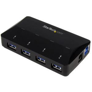 StarTech.com ST53004U1C hub de interface USB 3.2 Gen 1 (3.1 Gen 1) Type-B 5000 Mbit s Preto