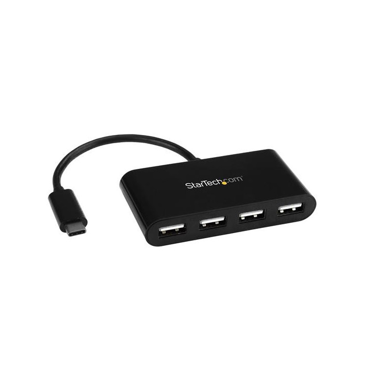 StarTech.com ST4200MINIC hub de interface USB 2.0 Type-C 480 Mbit s Preto
