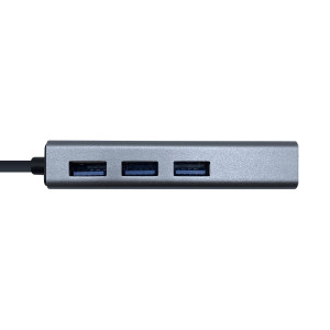 AISENS A106-0401 hub de interface USB 3.2 Gen 1 (3.1 Gen 1) Type-A Cinzento 2
